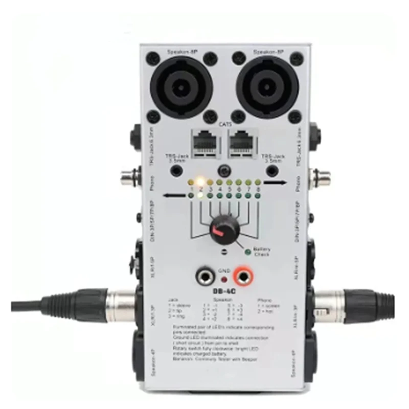 

DB-4C Multi Audio Cable Tester TRS XLR Audio Network Cable DetectorJAS