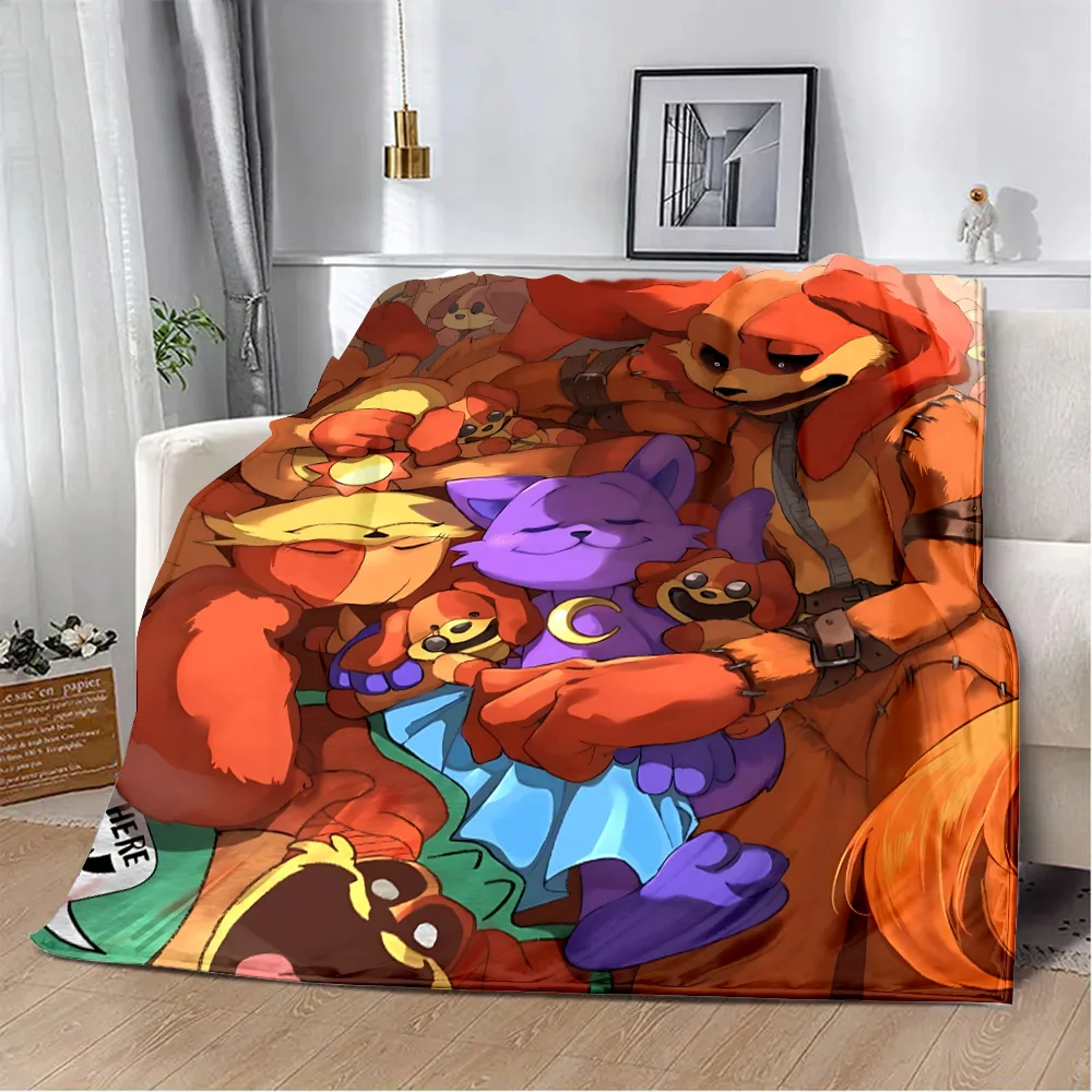 Printed Blanket Cartoon CATNAP DOGDay Picnic Blankets Warm Blanket Soft and Comfortable Blanket Home Travel Birthday Gift