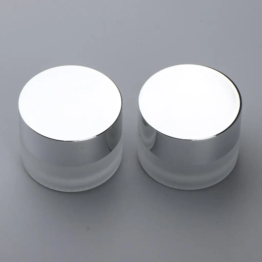 2 Pieces Empty Make Up Jar Can Frosted Translucent Glass Container