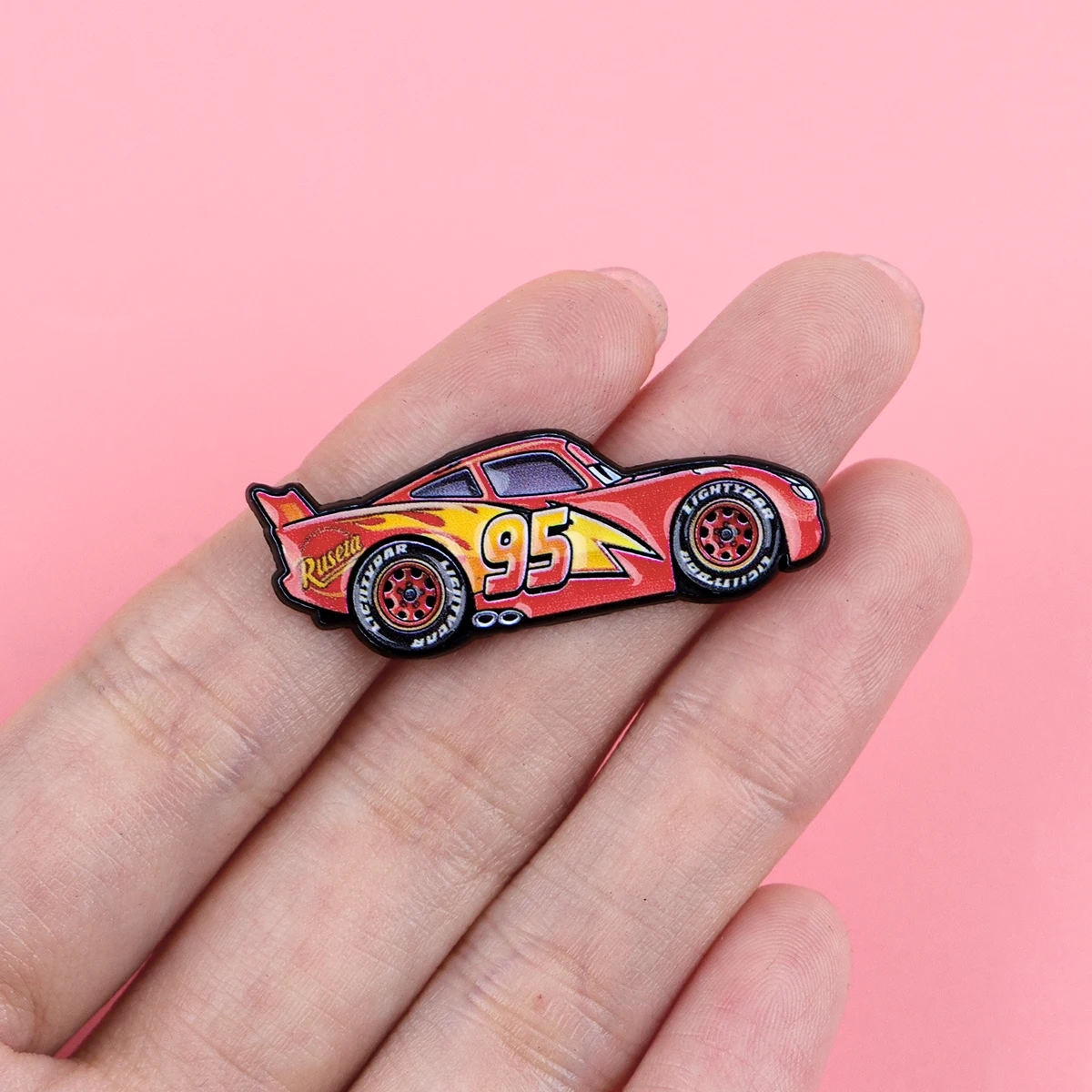 2pcs Number 95 Enamel Pin Set Cartoon Brooch For Coat Racing Brooches Fashion Lapel Badges Jewelry Gift for Friends view 6