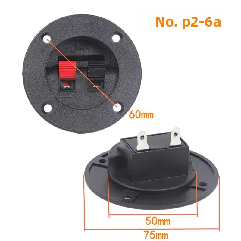 VYOPBC 4PCS Luidsprekerterminalclip 2 Posities Rood Zwart Veer Push Draadclip Audio Junction Box Connector