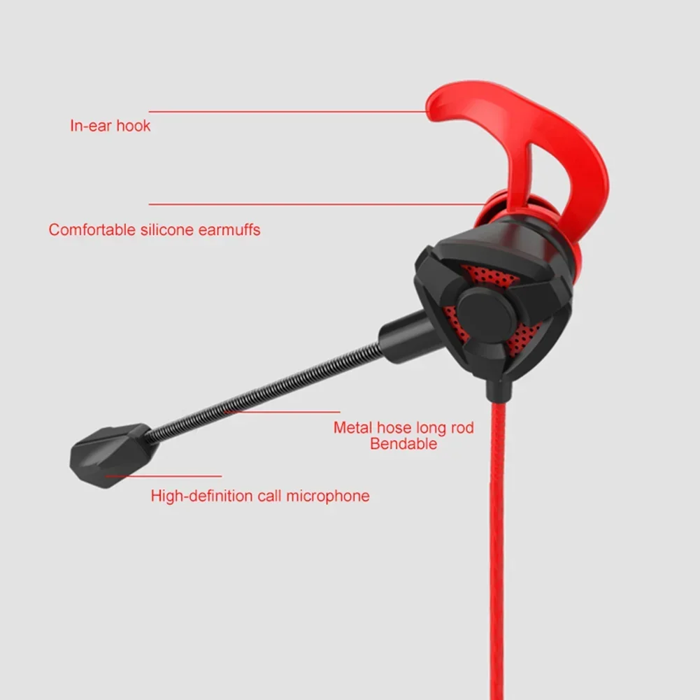 Gamer Headphones com microfone, fone de ouvido com fio, Gaming Earbuds, Headset para Pubg, PS4, csgo, telefone, tablet, laptop, jogo universal