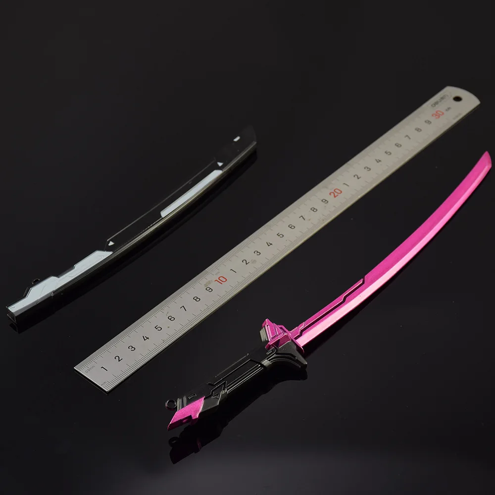 30 cm Valorant Game Perifere EX.O Rand Samurai Zwaard Katana Melee Wapen Modale Cosplay Prop Alle Metalen Model Kratten Jongens geschenken