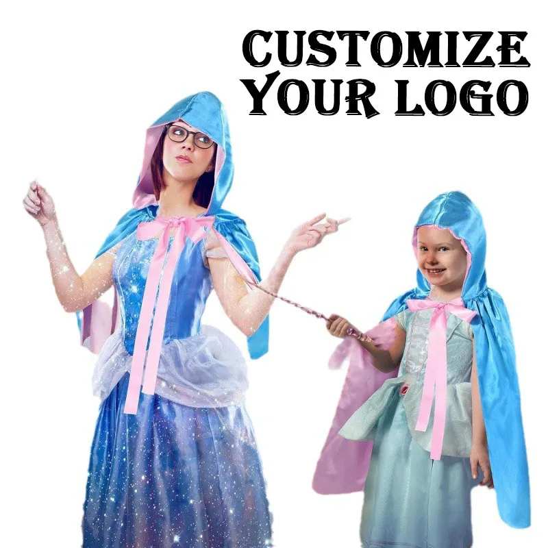 Le bricolage personnalisez votre logo pour les couvertures à capuche d'Halloween à la mode, les spectacles de carnaval en club et les longs manteaux à capuche