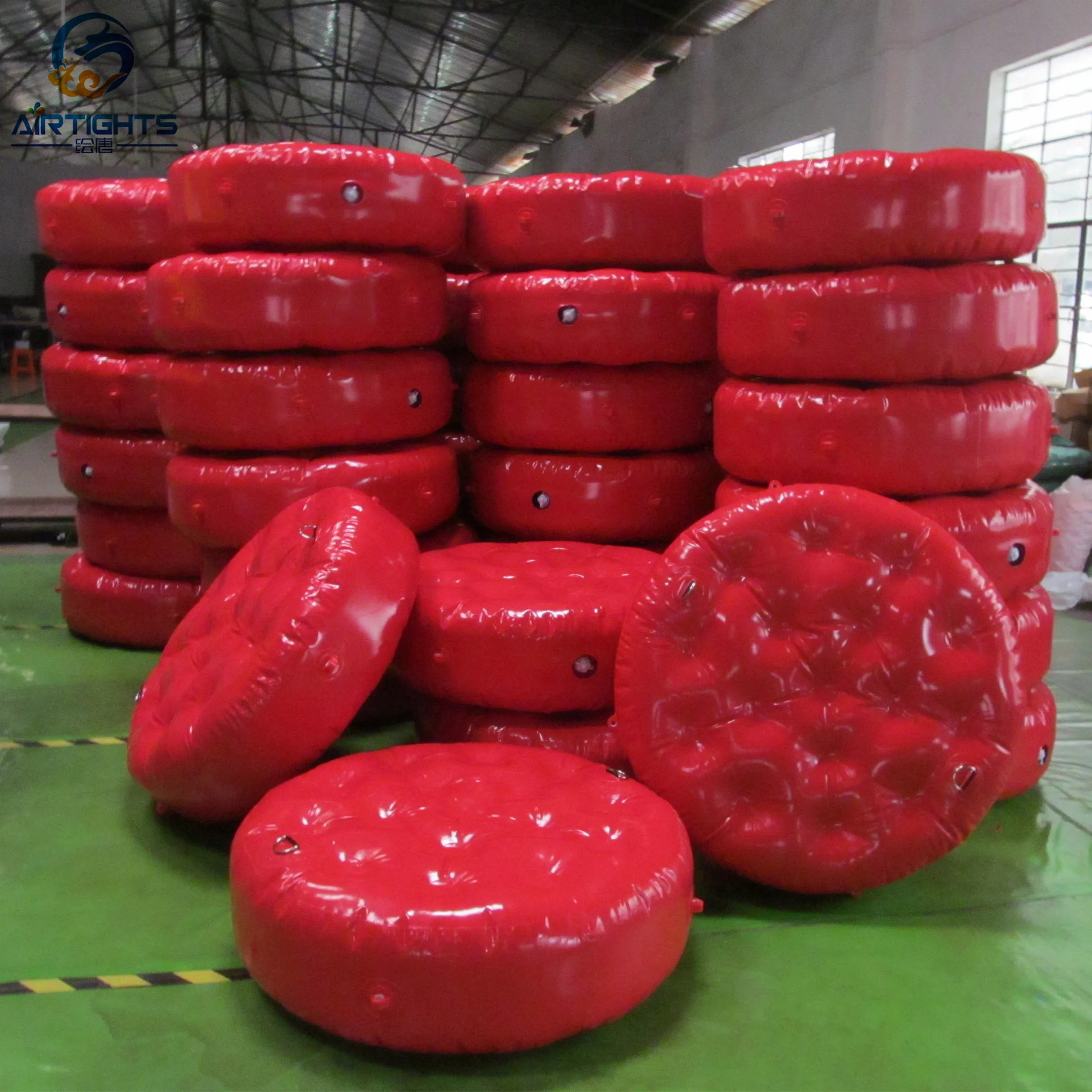 

1m Diameter Round Jumping Mattress Inflatable Water Float To Run Across