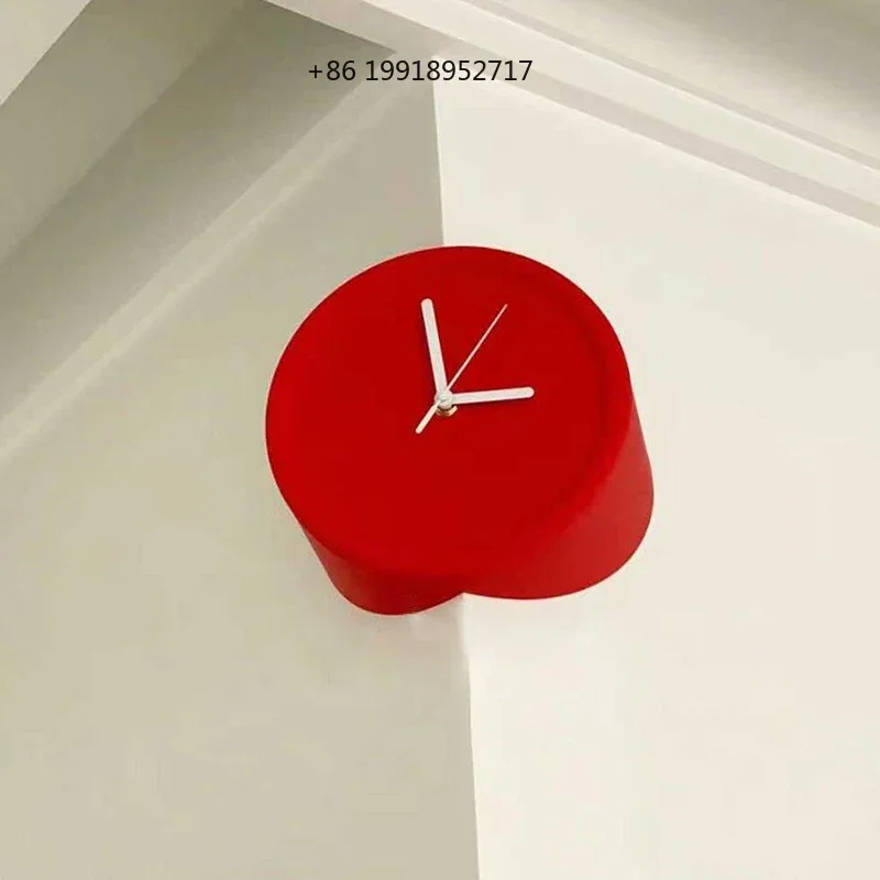 Modern Corner Wall Clocks Minimalist Wall Art Clock Bedroom Mechanism Silent Watches Living Room Desktop Watch Decor JJ598