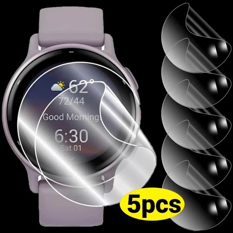 5/1Pcs Ultra Clear Slim Screen Protector for Garmin Vivoactive 5 Smart Watch Soft Hydrogel Films for Garmin Active Vivoactive 5