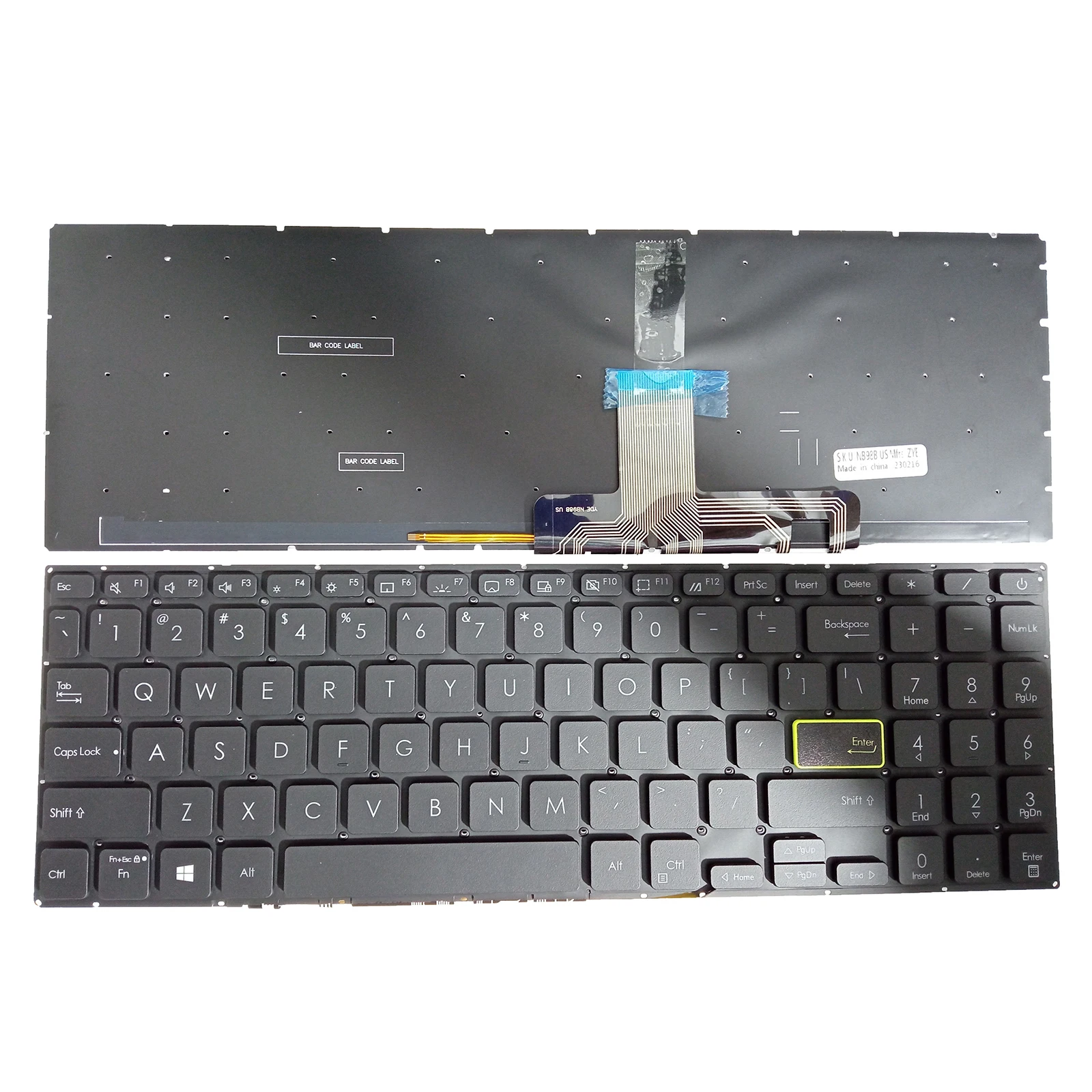 Podświetlana klawiatura US dla Asus Vivobook S533 S533E S533EA S533F S533FA E510M