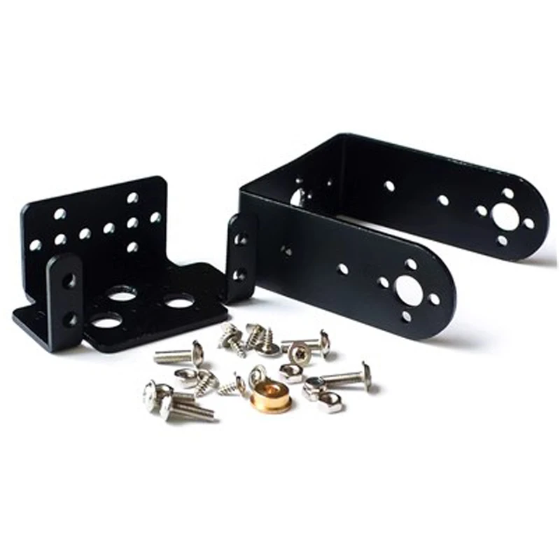 1set 2 DOF Short Pan And Tilt Servos Bracket Sensor Mount Kit For  Compatible MG995 Wholesale Retail