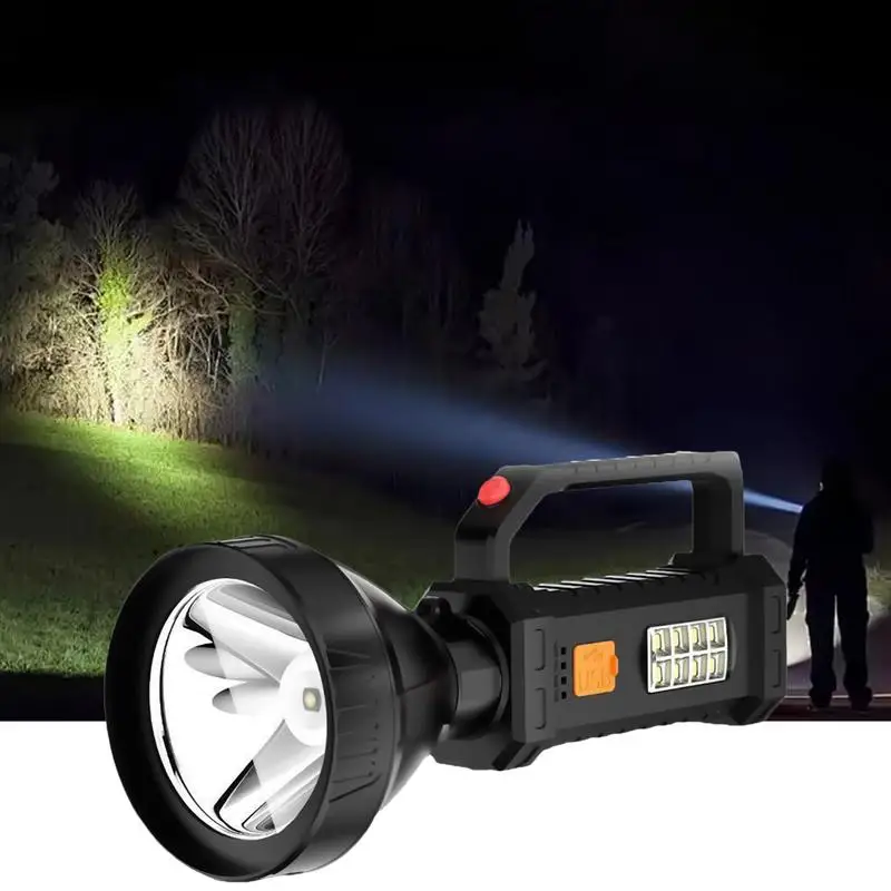 Solar Rechargeable Flashlight Portable Outdoor Flashlight Rechargeable Torch For Camping Hiking Cycling Portable Outdoor