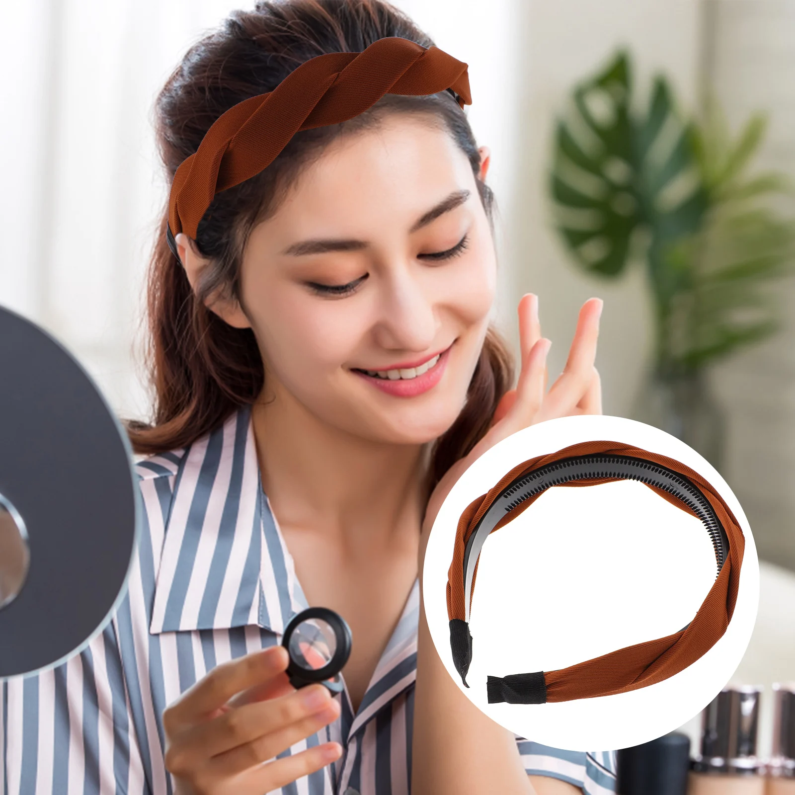 

Stylish Wide Fabric Headband For Women Girls Minimalist Fashionable Hair Accessory Dressy Beach Party Festival Use