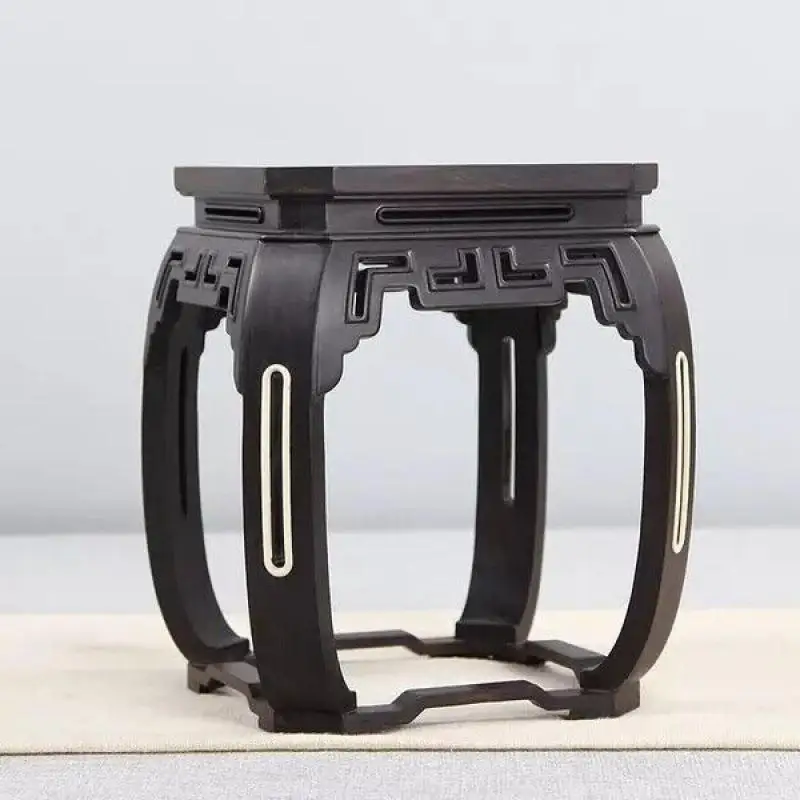 

bonsai base hard wood black sandalwood Square carved stand display