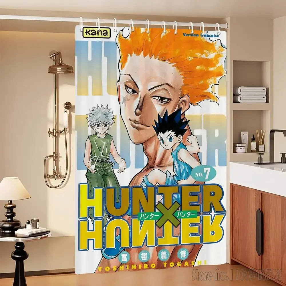 

2026 аниме X-Hunter классический фильм занавеска для душа для ванны 1 шт. водонепроницаемый 3D с крючками для детей Рождественский подарок декор для ванной комнаты