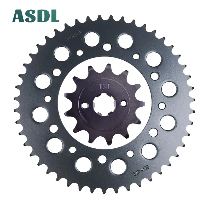 520 13T 43T 47T 51T Motorbike Front and Rear Chain Sprocket Kit for HONDA CRF230 CRF230F 2003-2018 CRF 230 Gear staring wheels