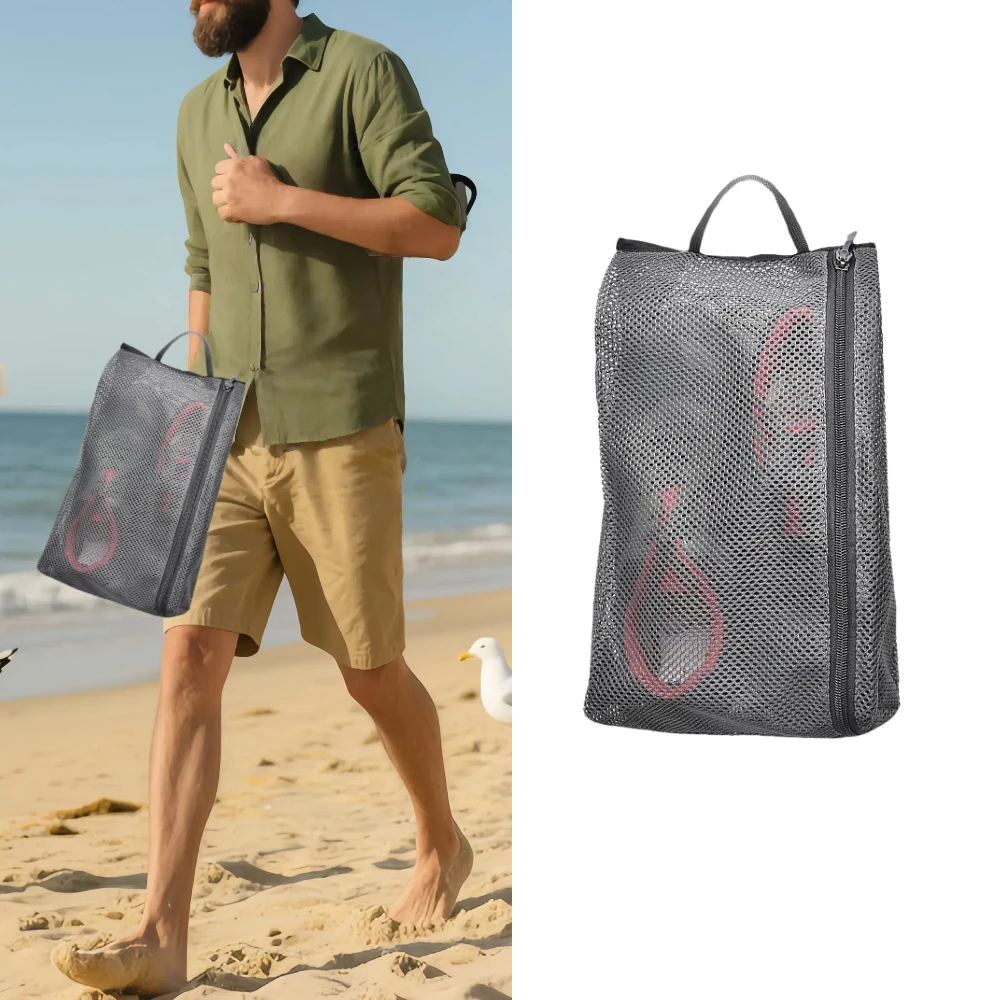 Durable Mesh Drawstring Bag Waterproof Pouch for Surfing Swimming Gear Outdoor Sports Storage Bag for Shoes Sundries Accessories