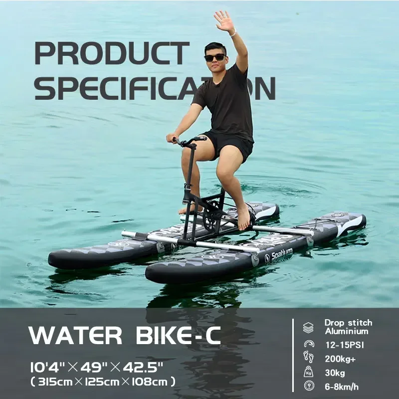 Stock In Eu/Us/Ru/AU Warehouse New Collection Hydrobikes Pontoons Water Bike Pedal Boats Inflatable Floating Bicycle For Sale