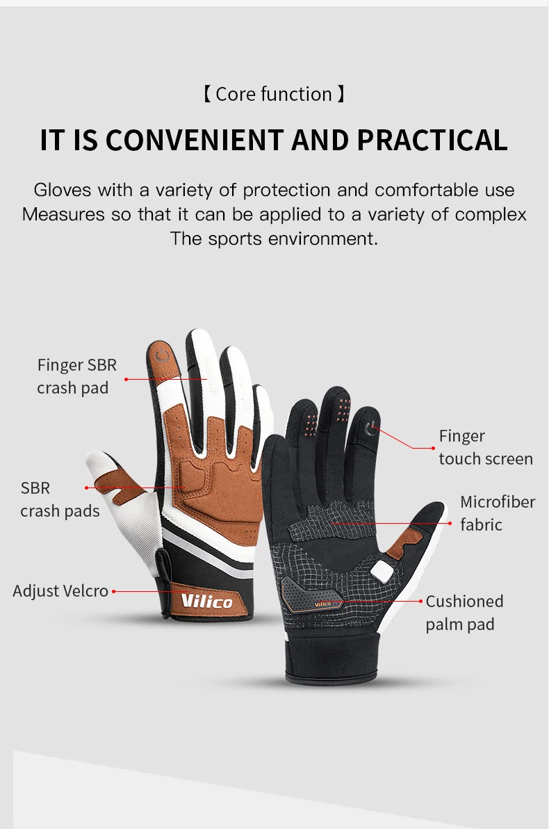 Kyncilor Professional Outdoor Motorcycle Riding Wear resistant Ultra fine Fiber Anti slip Multi scene Universal Riding Gloves