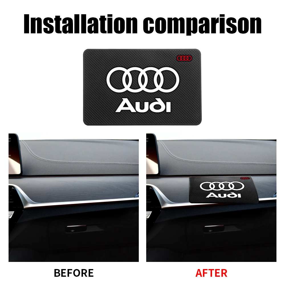 MultiFunction Car Anti-Slip Mat Auto Phone Holder Non Slip Silicone Dash For Audi A4 B8 A3 8P A6 C7 8V B9 B7 B6 C6 A5 Q5 C5 A1