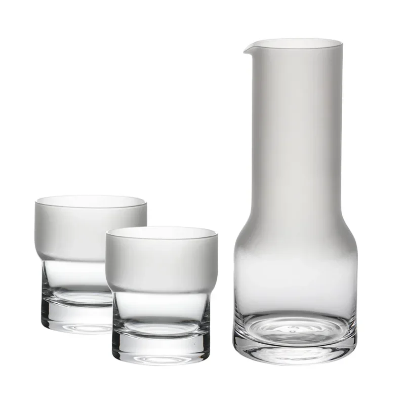 Glass Nordic style white orange gradual change wine set water cup simple cup kettle gift