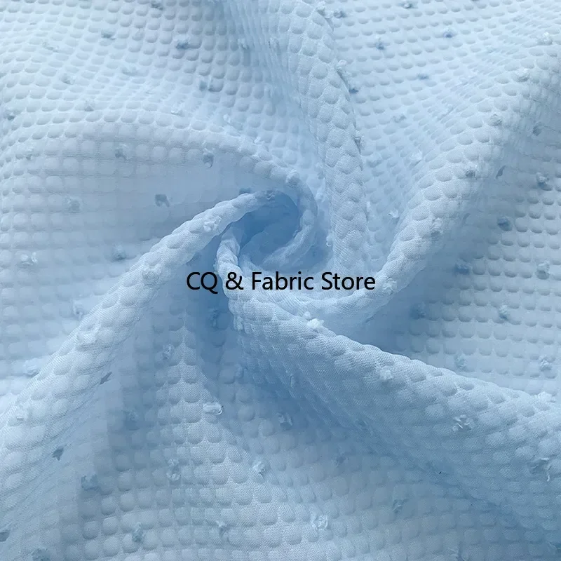 

3D жаккардовый меховой шарик с пузырьками, швейцарская ткань в горошек, женское модное платье «сделай сам», солнцезащитная ткань