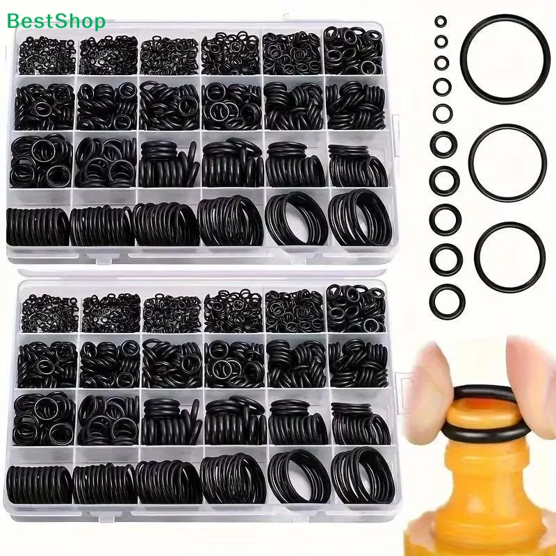 〔Q〕225pcs O-Ring Assortment Set - Oil & Water Resistant, Machinery Applications, Includes 6-18mm Sizes For Optimal Performance