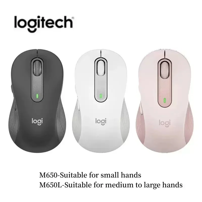 LOGITECH-Souris sans fil 650L, Bluetooth, silencieuse, pour ordinateur de bureau, technologie de capteur optique avancée, avec bouton CED