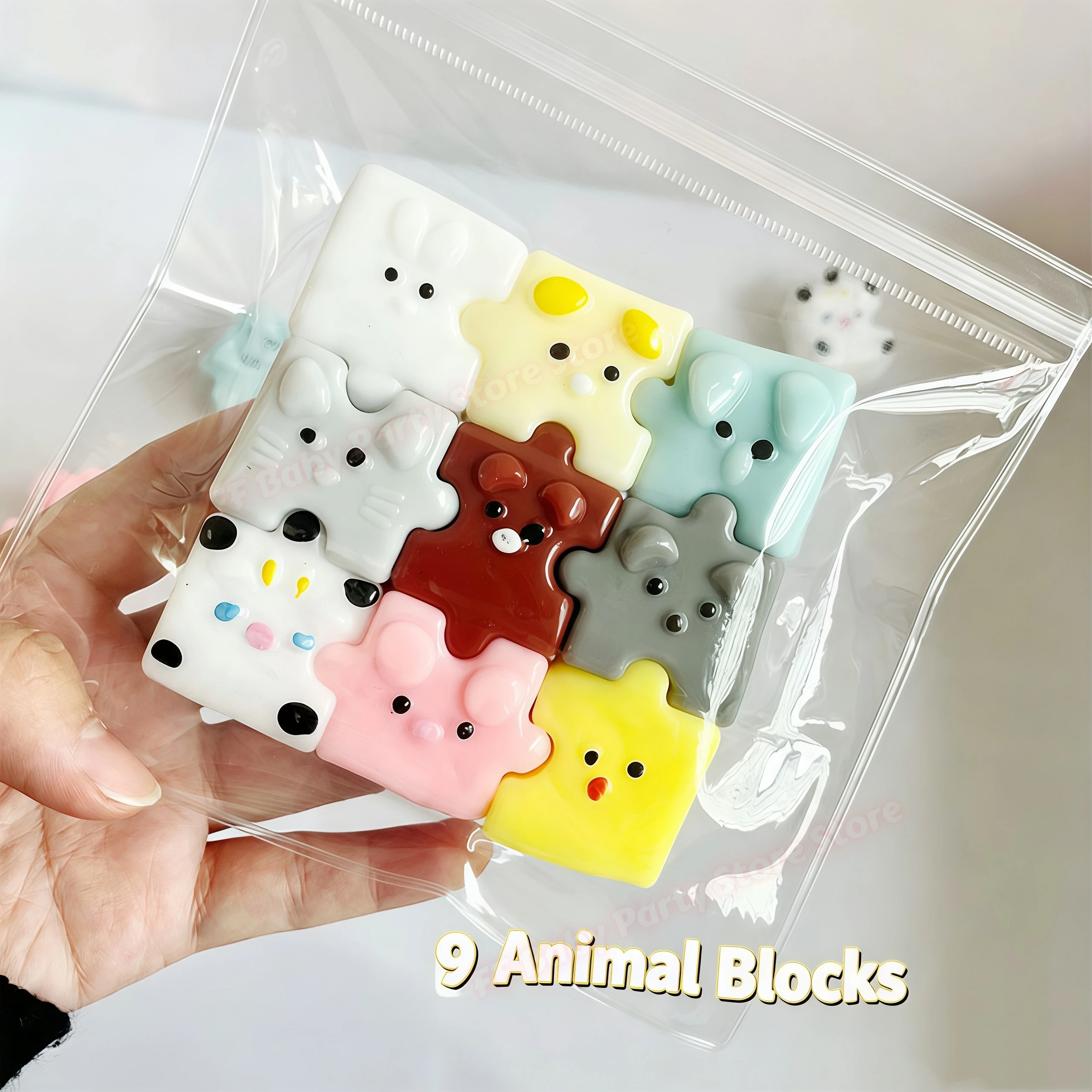 Squishy Silicone Jigsaw Puzzle Squeeze Toys Sticky Colorful Puzzle Toy Slow Rising Handmade Squeeze Toy Stress Relief Fun Gifts