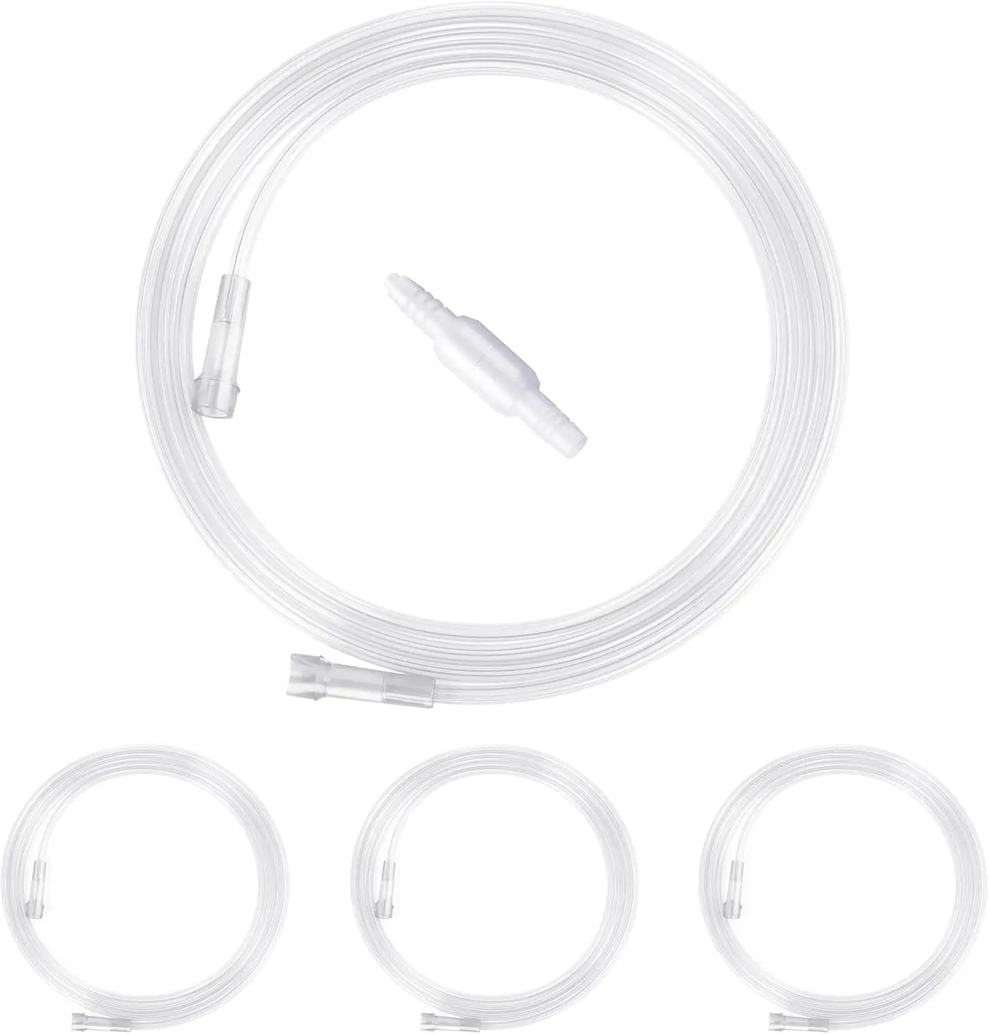 6.56 Foot High Flow Oxygen Tube Extension - Transparent, Crush Resistant, PVC