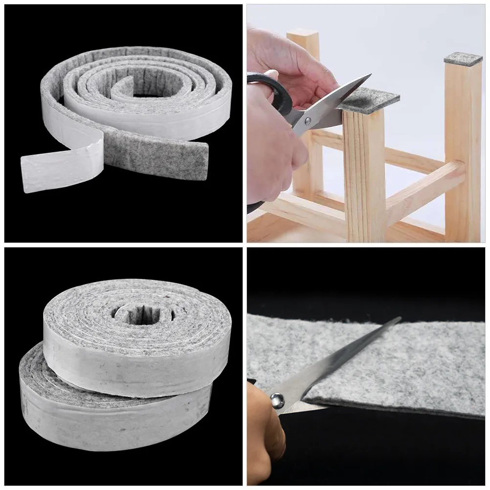 1 Roll Felt Furniture Pads with Adhesive Backing Floor Protection Mats Anti Skid Vibration Dampening Furniture Leg Protectors