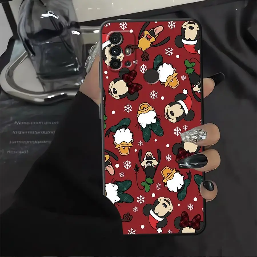Christmas Mickey Minnie Fummy Cute Soft Back Phone Cover Case for Moto Edge 20 30 X30 Pro S30 Pro