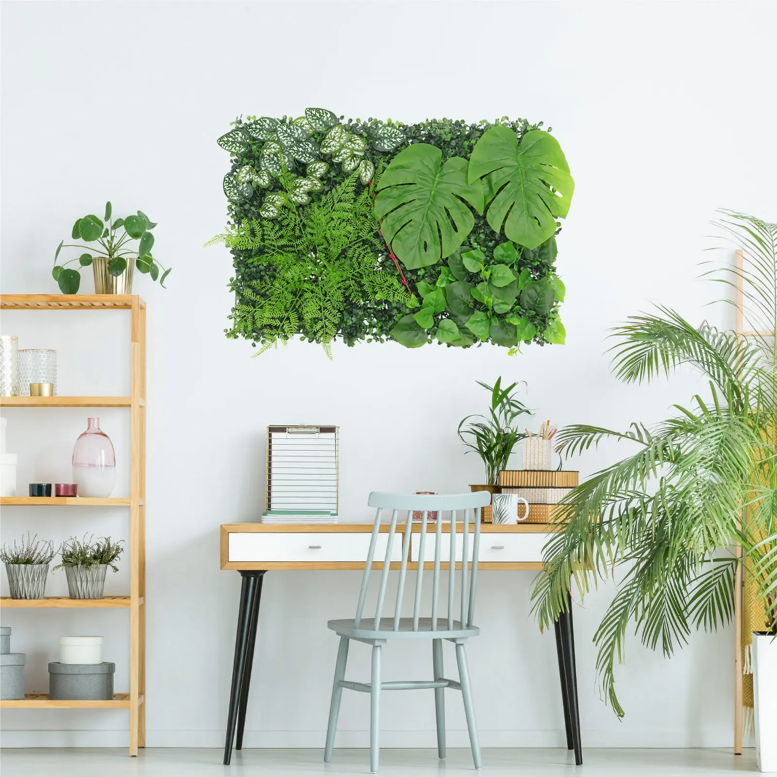 

Realistic Artificial Green Hedge Wall Panel Faux Plants For Indoor Outdoor Wedding Garden Fence Backdrop Decor