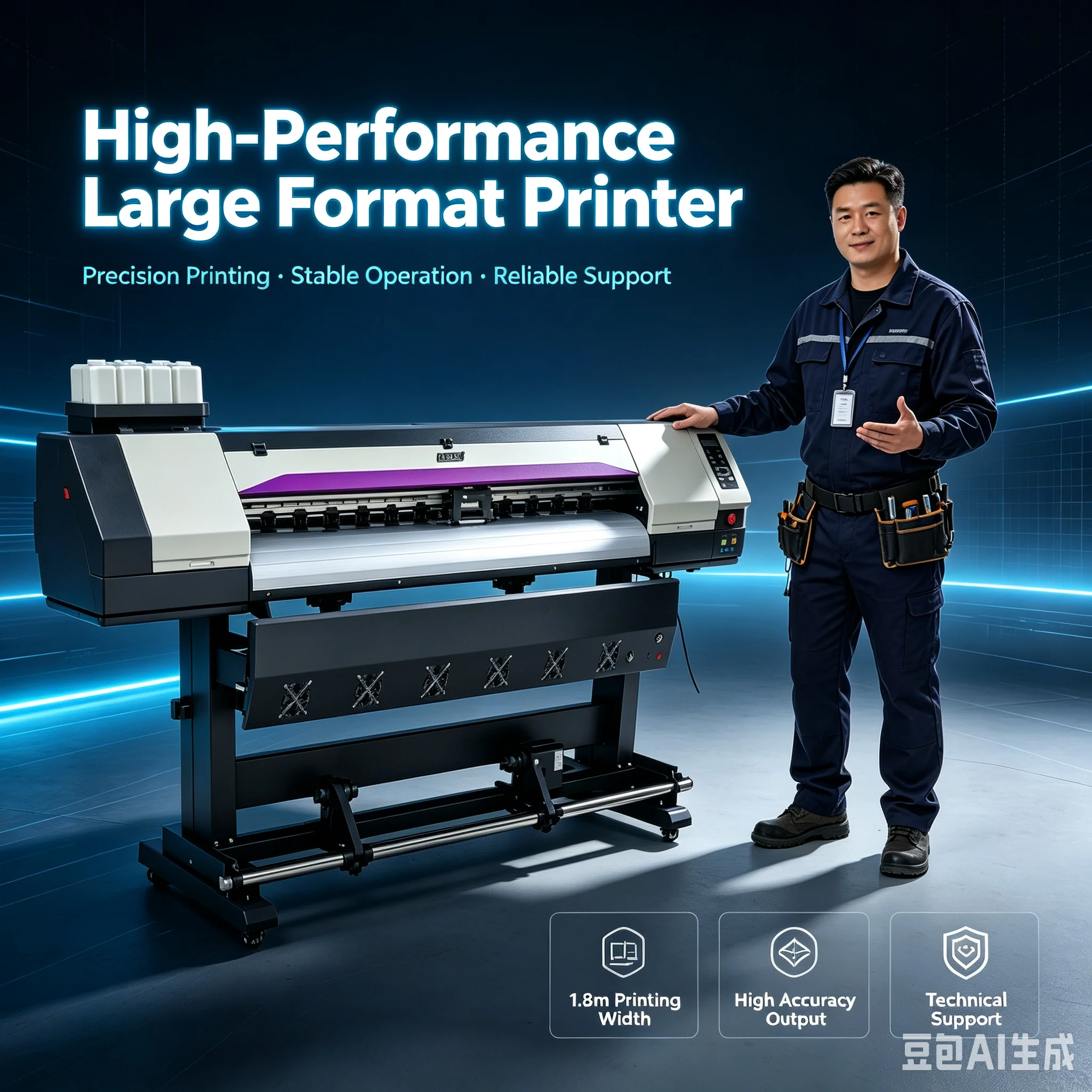 Commercial Printing Machine Price - เครื่องพิมพ์ไวนิลแบบม้วนต่อม้วน ขนาด 1.6 ม. 1.8 ม.