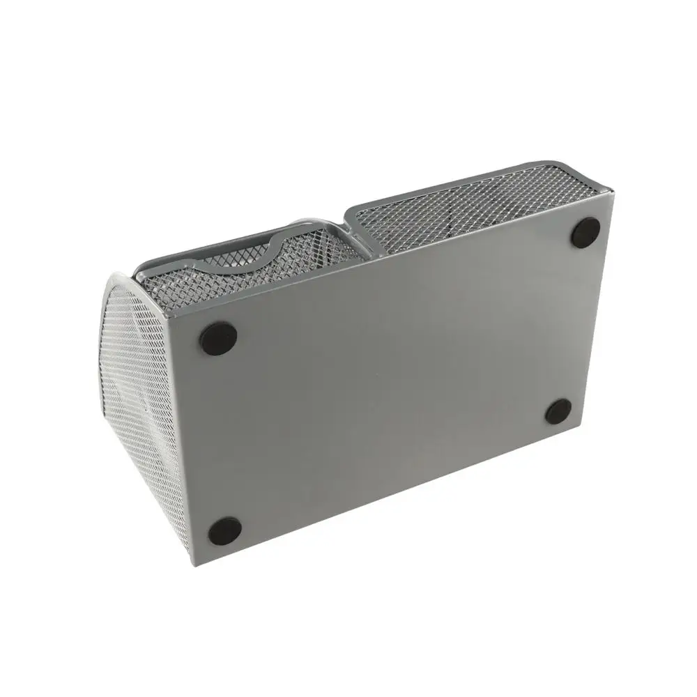 Creative Multi Grid Pen Holder Metal Mesh 6 Compartments Desk Organizer Multi-functional Thickened Desktop Office Organizer