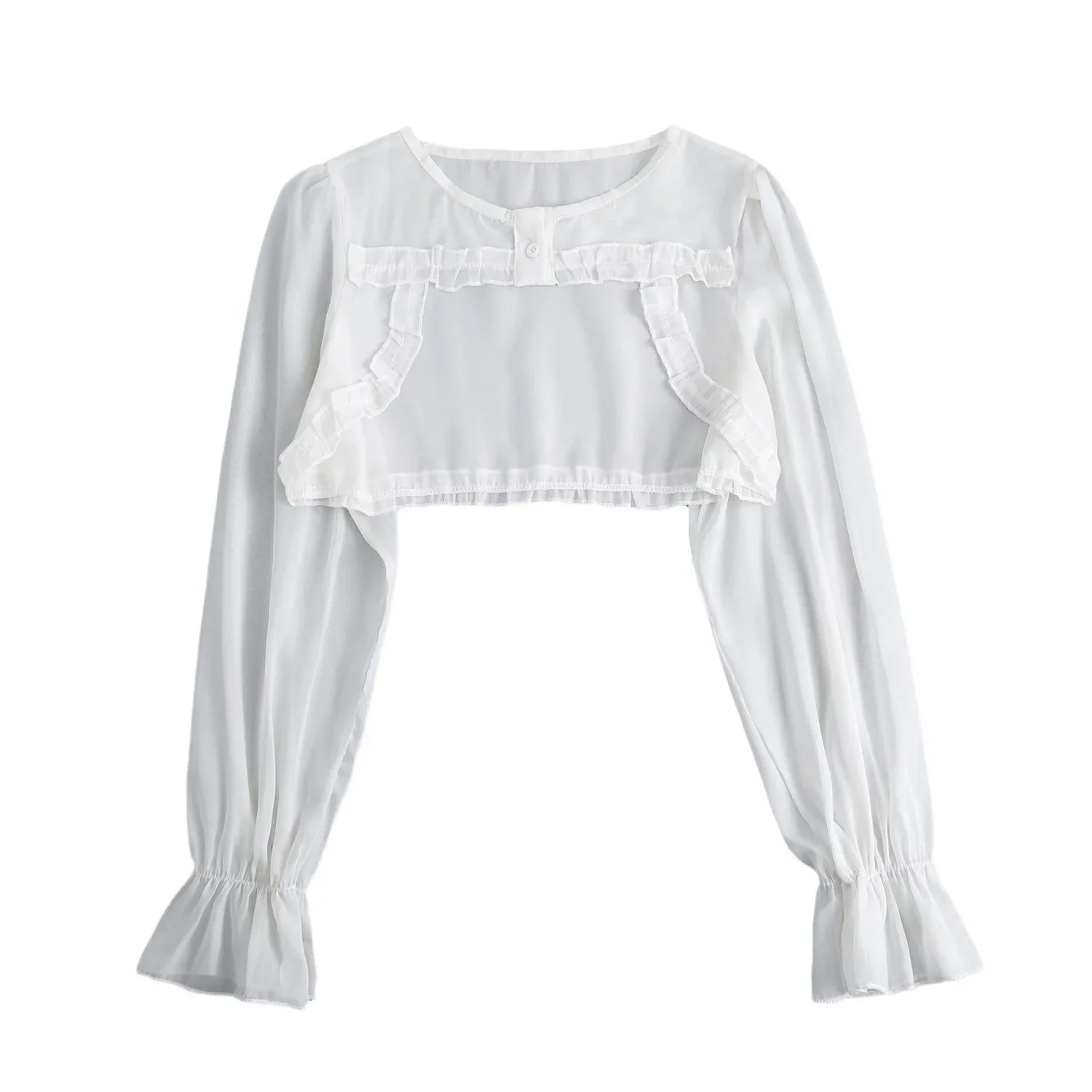 White Long Sleeved Fake Collar Small Cape for Womens Shirt Detachable Collar Detachable Half Shirt Blouse Style False Collar
