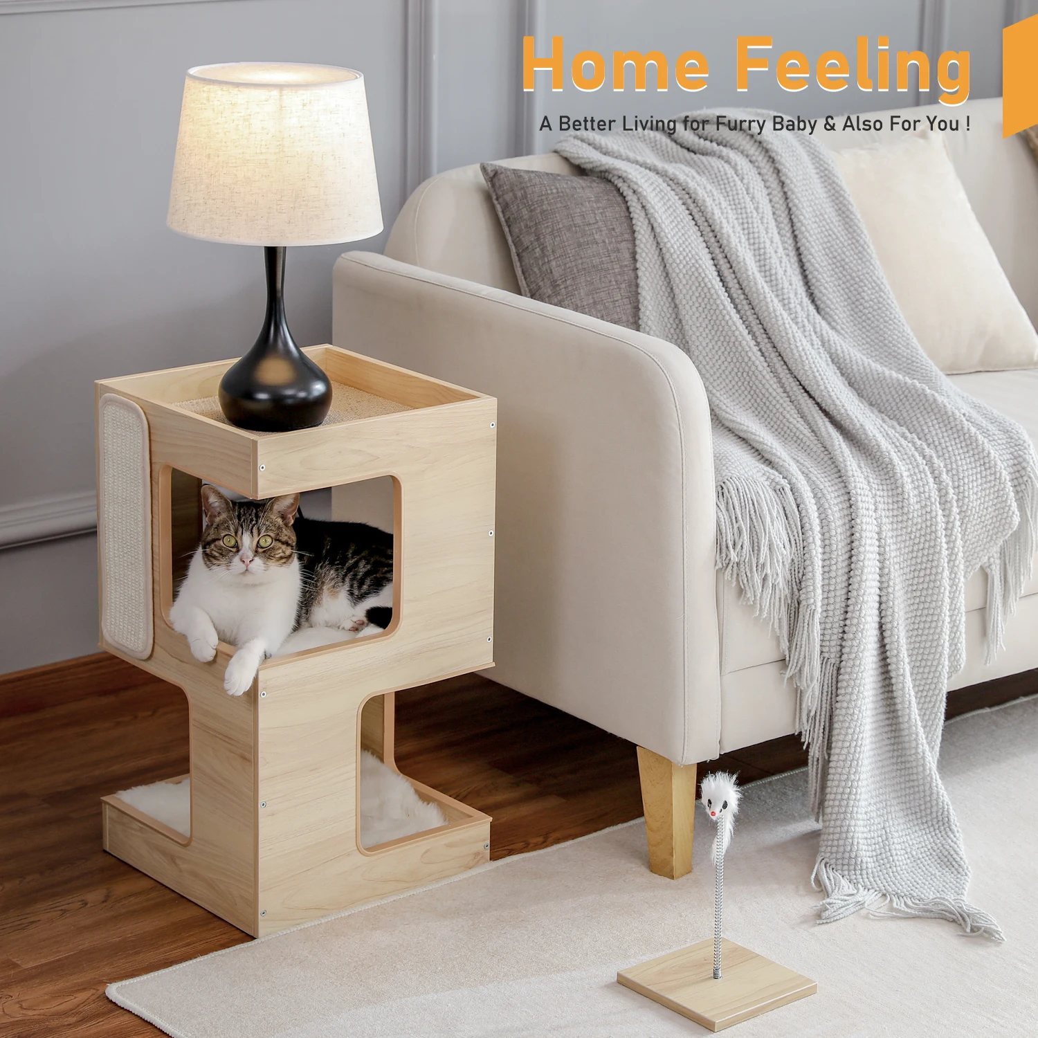 Wooden Cat Condo Tower 4