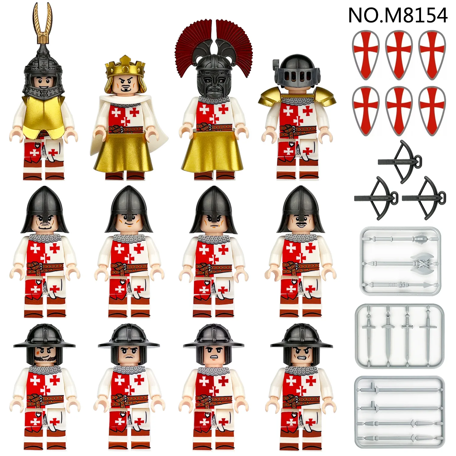 280 verschiedene mittelalterliche Ritter, römische Legion, Mini-Figuren-Bausteine, Lernspielzeug für Kinder, kleine Geschenke