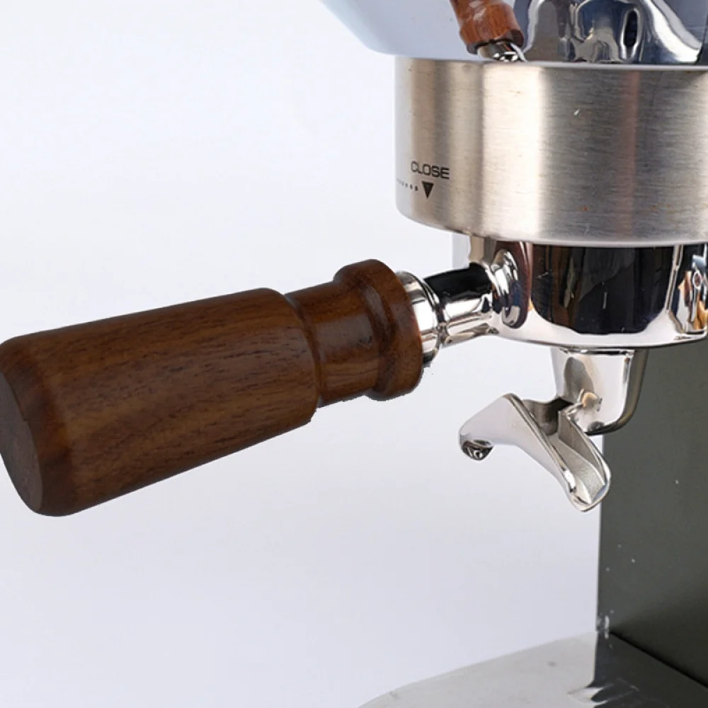 Espresso Portafilter Solid Wood Handle Replacement M10 Thread Compatible With For Coffee Maker Durable Walnut Grip Tool
