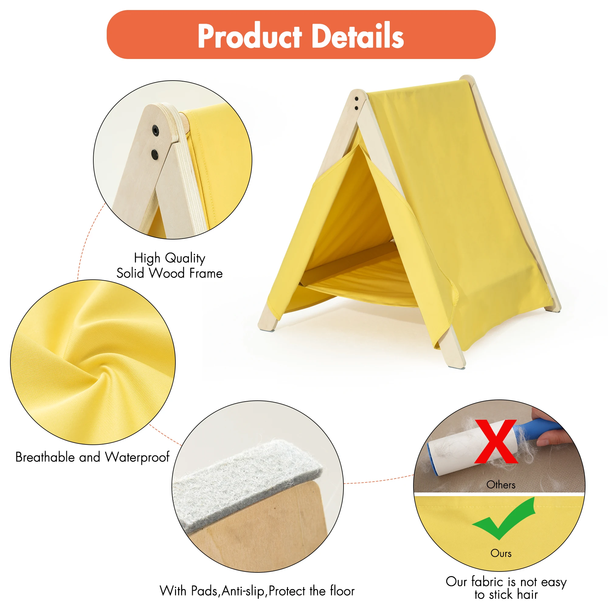 Pet Cat Tent Large Space Dry Breathable Easy To Clean Non Slip Safety Comfort Machine Washable Indoor Cats House Pet Products