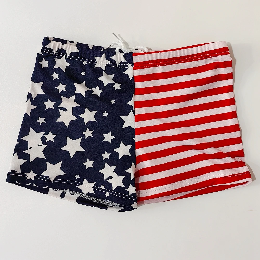 2024 USA American Flag Family Swimsuit Parent Children Bathing Suits Father Son Swimwear Men Swim Shorts Kids Beachwear