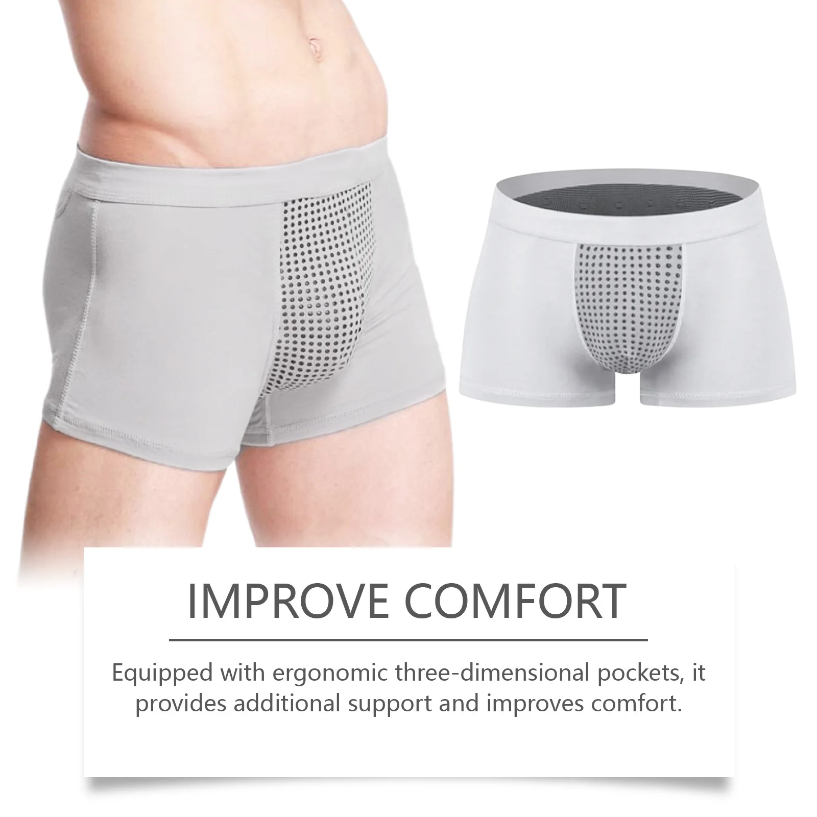 Prostate Magnetic Therapy Boxer Briefs, Tourmaline Prostate Therapy Magnetic Boxer Briefs for Men