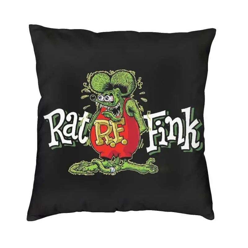 Fashion Rat Fink Animation Anime Cartoon Square Throw Pillow Case Decoration 3D Two Side Printed Cushion Cover for Sofa