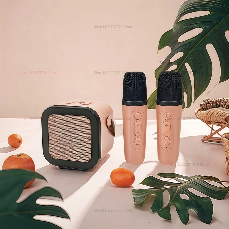 حار K12 بلوتوث مكبر صوت محمول كاريوكي صوت لاسلكي صغير مع ميكروفون للحفلات المنزلية آلة الغناء العائلية متعة الاطفال