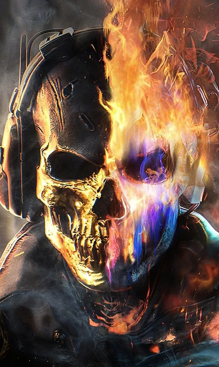 JMINE Div 5D Call Duty Ghost Skull Fire Full Diamond Painting cross stitch kits art mythical creatures 3D paint by diamonds