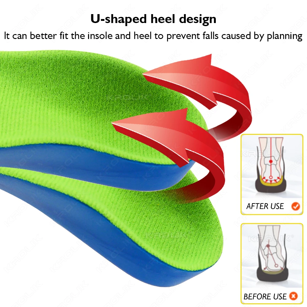 Semelles Orth4WD confortables en velours pour enfants, pied plat, soutien de la voûte plantaire, insertion de chaussures, produits pour enfants