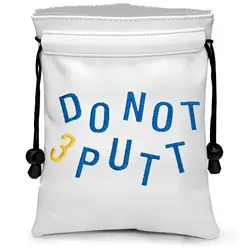 Funny Golf Valuables Pouch, PU Leather Golf Tee Pouch with Drawstring Closure Golf Ball Handbag Portable Ball Pouch