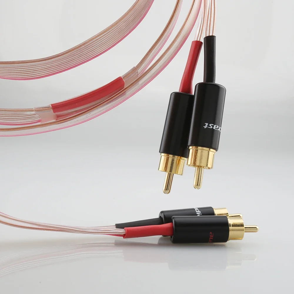 

Audiocrast FC10C Red Dawn OCC Copper Signal RCA Cable With Gold Plated RCA Plug Interconnect Cable
