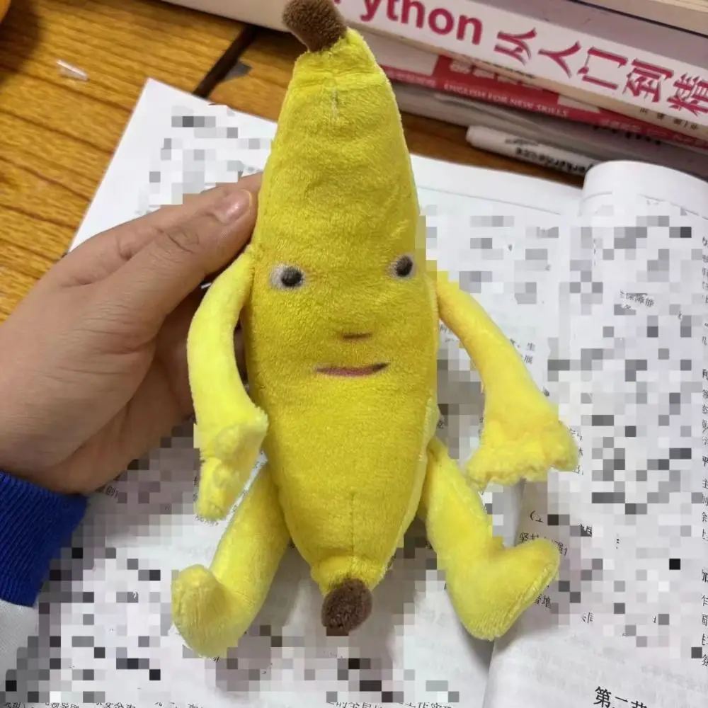 Paródia uma grande banana voz chaveiro acrílico interessante brinquedos de pelúcia pingente engraçado dos desenhos animados ornamentos de mesa saco pendurado