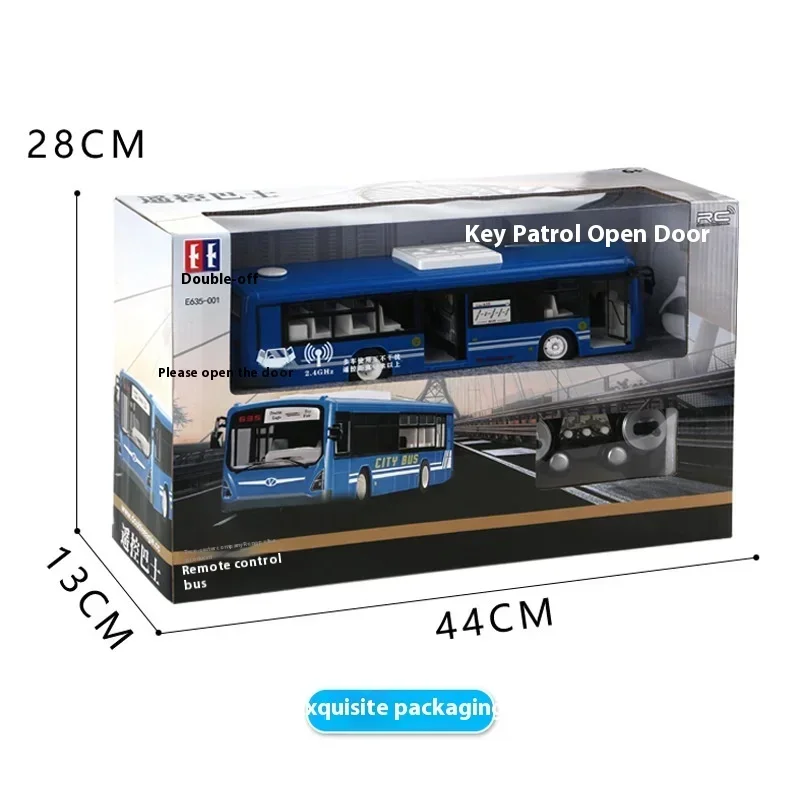 Afstandsbediening Bus Draadloze Handgreep E635-001 Rc Elektrische Schoolbus Simulatie Speelgoedbus Kleurdoos Model Kinderen Buiten Speelgoed Gif