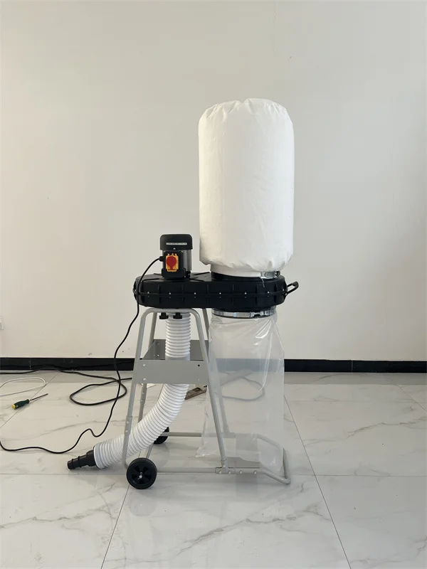 750w Industrial-Strength Bag-Mounted Dust Collector, Tailored for Woodworking Environments and Comprehensive Sawdust Control