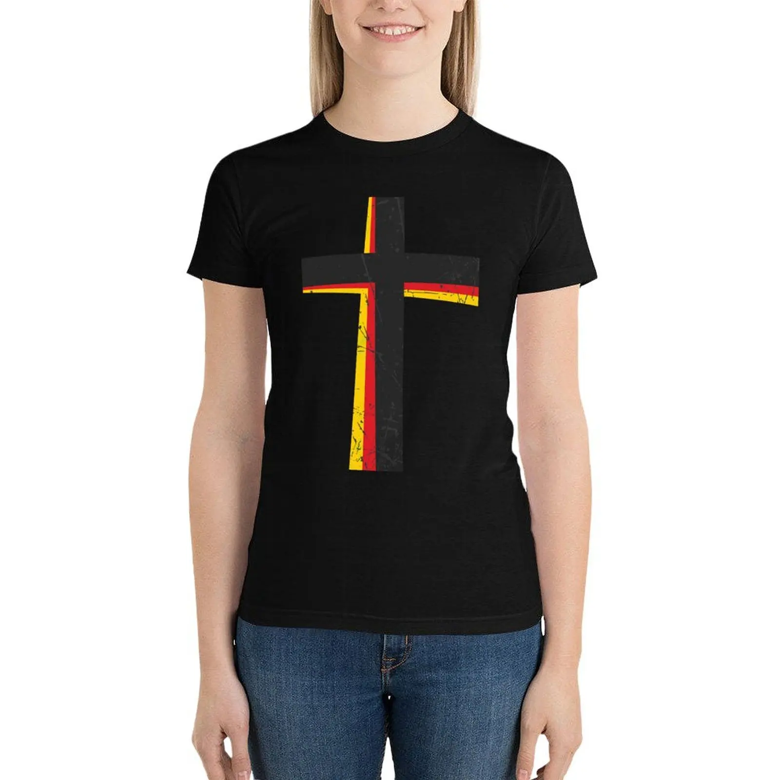 Teutonic Knight German Cross T-Shirt vintage clothes hippie clothes Women's clothing